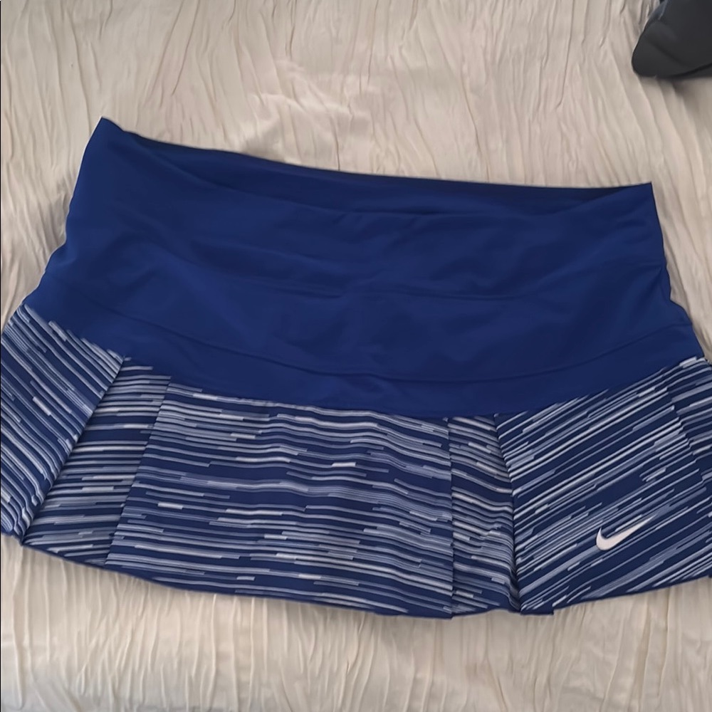 Nike Royal Blue Striped tennis Skirt